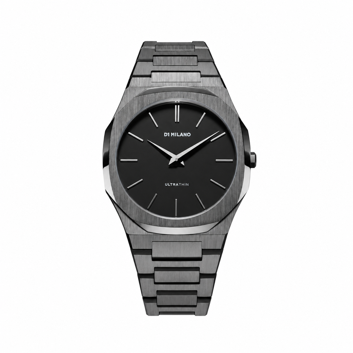 Ρολόι D1 Milano Ultra Thin Re-Gun 40 mm D1-UTBJ41 Με Ανθρακί Μπρασελέ