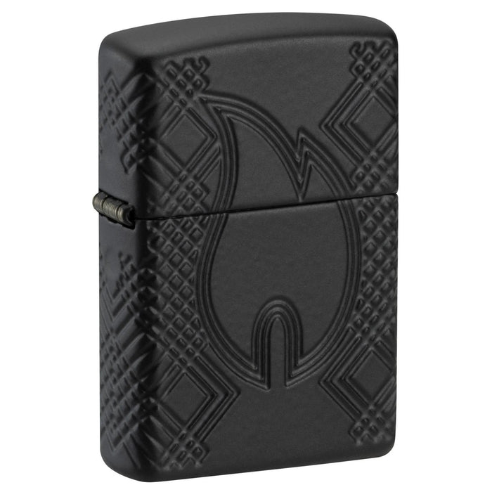 Αναπτήρας Zippo 46775 Rivet Flame Design Armour Black Matt.