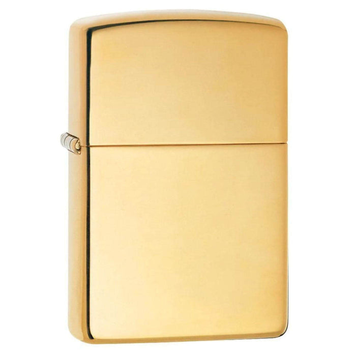 Αντιανεμικός αναπτήρας Zippo Classic Gold 254B σε χρυσό χρώμα και γυαλιστερή υφή με δυνατότητα χαράγματος για ένα προσωποποιημένο δώρο.