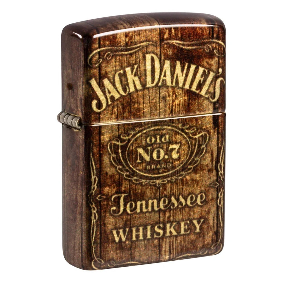 Αναπτήρας Zippo Jack Daniel's Barrel Design 46278 σε πλάγια όψη
