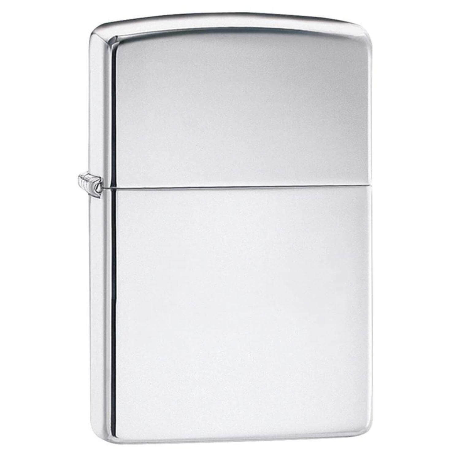 Αντιανεμικός αναπτήρας Zippo Classic Silver Chrome 250 σε ασημί χρώμα και γυαλιστερό φινίρισμα με δυνατότητα χαράγματος για ένα προσωποποιημένο δώρο.