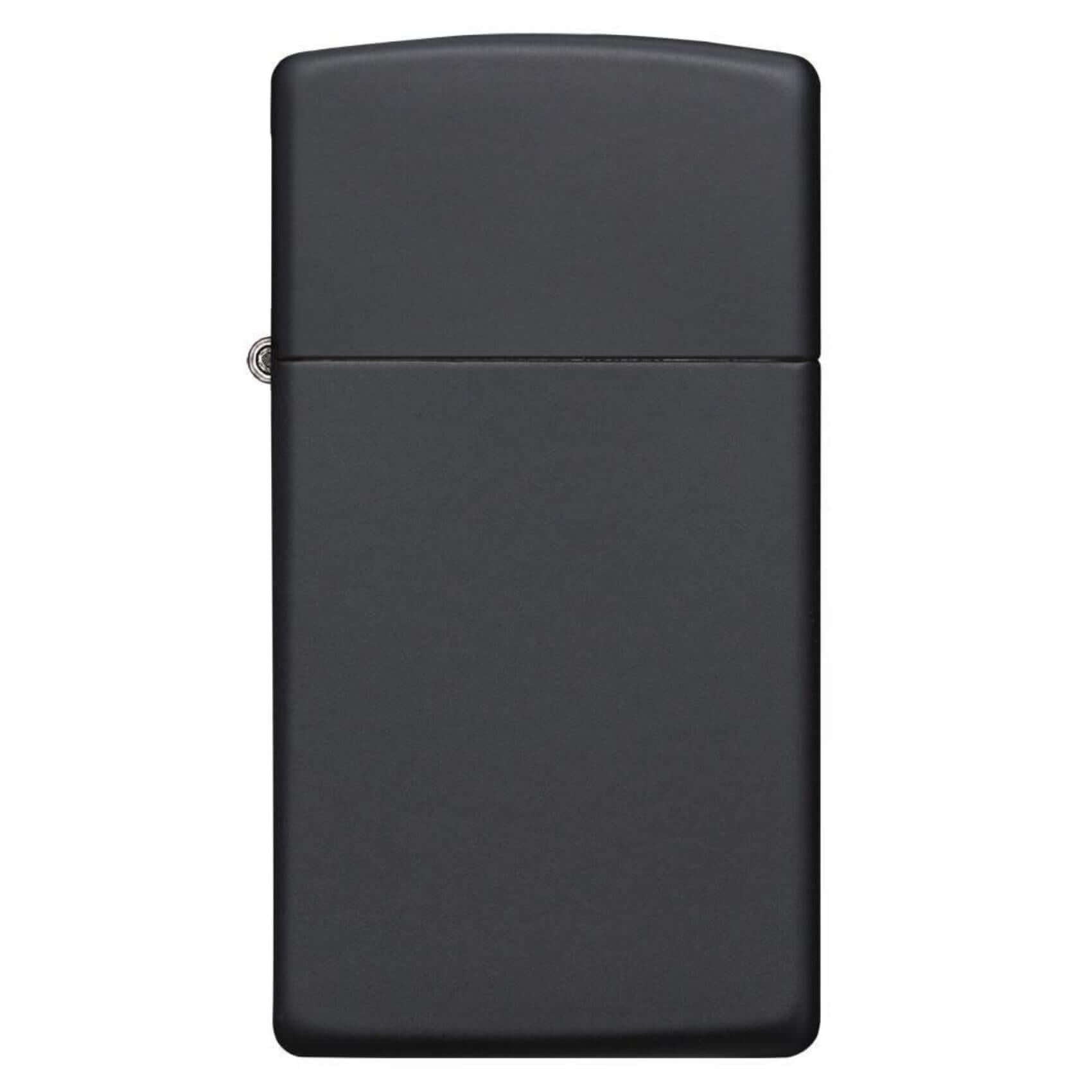 Αναπτήρας Zippo Slim Black Matte 34595 αντιανεμικός με μαύρο ματ φινίρισμα.