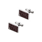 Μανικετόκουμπα Emporio Armani EGS3250040 Δίχρωμα Ασημί-Καφέ