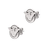 Ανδρικά σκουλαρίκια σε ασημί χρώμα Emporio Armani EGS3238040 από ανοξείδωτο ατσάλι με καρφάκι. 