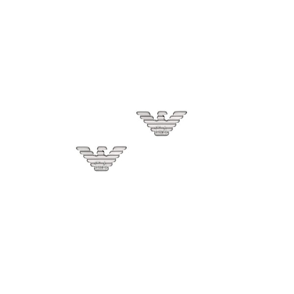 Ανδρικά σκουλαρίκια Emporio Armani Eagle Logo EGS3318040 από ανοξείδωτο ατσάλι σε ασημί χρώμα καρφωτά.