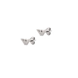 Ανδρικά σκουλαρίκια Emporio Armani Eagle Logo EGS3318040 από ανοξείδωτο ατσάλι σε ασημί χρώμα.