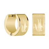 Ανδρικά σκουλαρίκια - κρίκοι Lacoste 2040436 από ανοξείδωτο ατσάλι σε χρυσό χρώμα διακοσμημένα με το λογότυπο του brand!