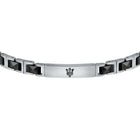 Ανδρικό Βραχιόλι Maserati JM420ATI06 Ατσάλινο Ασημί-Μαύρο