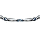 Ανδρικό Βραχιόλι Maserati JM223ATZ20 Ατσάλινο Άσημί Με Μπλε Τρίαινα