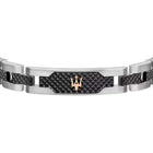Ανδρικό Βραχιόλι Maserati JM419ASC01 Ατσάλινο Ασημί-Μαύρο