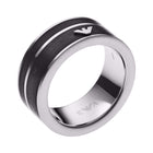 Ανδρικό δαχτυλίδι Emporio Armani EGS2032040 Δίχρωμο Ασημί-Μαύρο