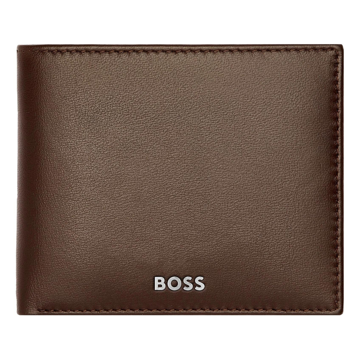 Ανδρικό δερμάτινο πορτοφόλι Hugo Boss Classic Smooth HLM403Y σε καφέ χρώμα