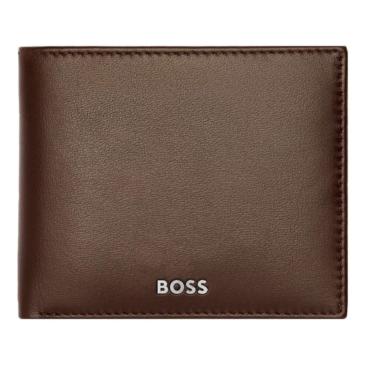 Ανδρικό δερμάτινο πορτοφόλι Hugo Boss Classic Smooth HLY403Y σε καφέ χρώμα.