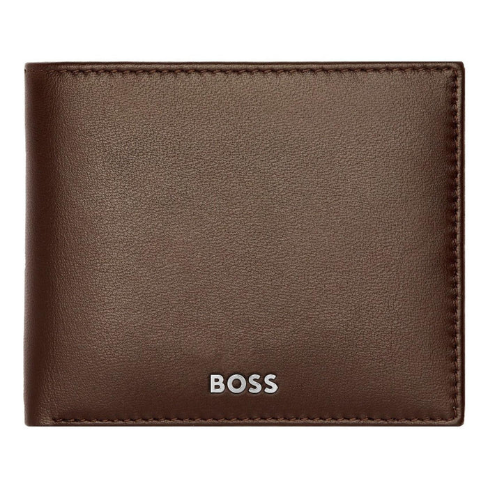 Ανδρικό δερμάτινο πορτοφόλι Hugo Boss Classic Smooth HLY403Y σε καφέ χρώμα.