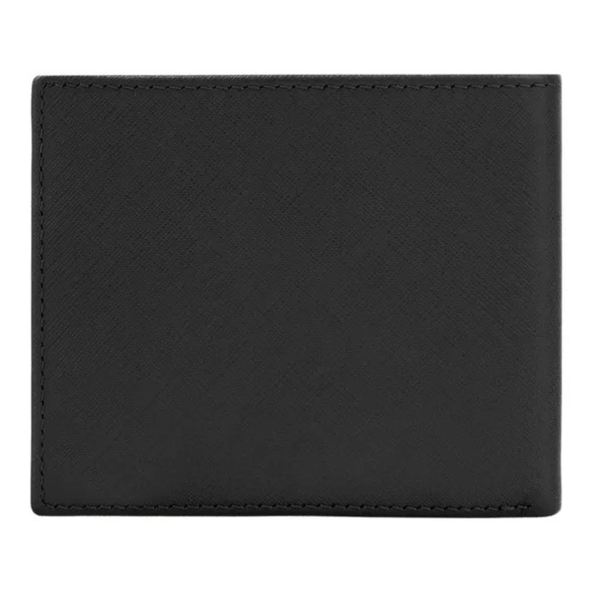 Ανδρικό δερμάτινο πορτοφόλι Hugo Boss Double B Saffiano HLN526A σε μαύρο χρώμα