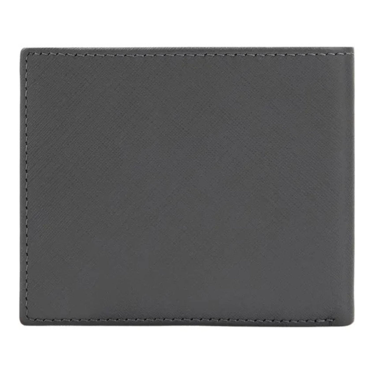 Ανδρικό δερμάτινο πορτοφόλι Hugo Boss Double B Saffiano HLW526H σε γκρι χρώμα