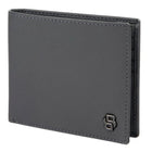 Ανδρικό Δερμάτινο Πορτοφόλι Hugo Boss Double B Saffiano HLW526H σε Γκρι Χρώμα