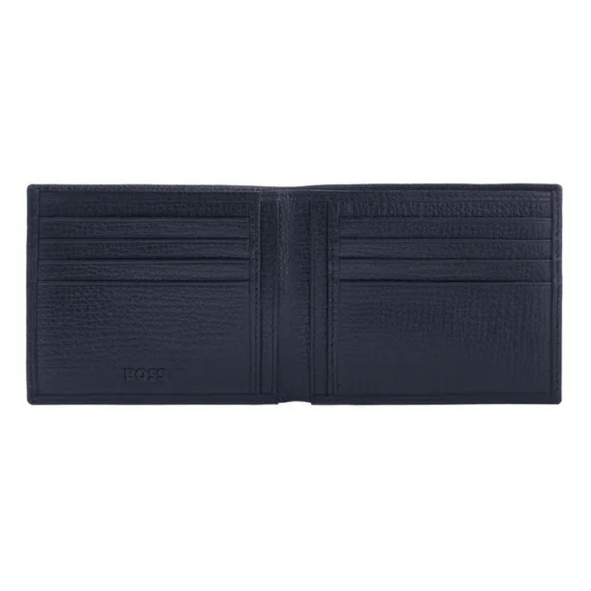 Ανδρικό δερμάτινο πορτοφόλι Hugo Boss Grid HLW632N ανοιχτό σε μπλε χρώμα