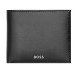 Ανδρικό δερμάτινο πορτοφόλι Hugo Boss HLM403A σε μαύρο χρώμα.