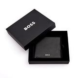 Ανδρικό δερμάτινο πορτοφόλι Hugo Boss HLM416A με τη συσκευασία του.