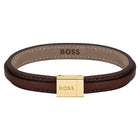 Ανδρικό Βραχιόλι Boss 1580329S Μαύρο Δερμάτινο