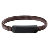 Ανδρικό δερμάτινο βραχιόλι Calvin Klein 35100014 σε καφέ χρώμα με κούμπωμα από ανοξείδωτο ατσάλι σε μαύρο χρώμα.