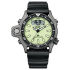 Καταδυτικό Ρολόι Citizen Promaster Divers JP2007-17W Με Μαύρο Καουτσούκ Λουράκι & Πράσινο Καντράν