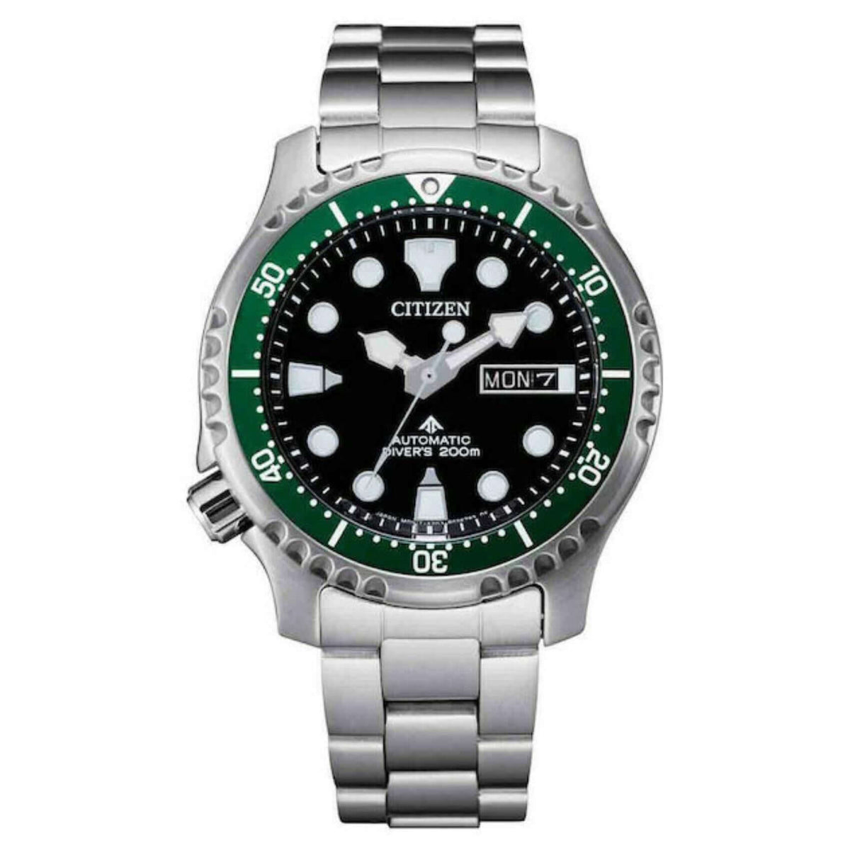 Ανδρικό καταδυτικό ρολόι Citizen Promaster Divers NY0084-89EE με ασημί ατσάλινο μπρασελέ, μαύρο καντράν 42mm και αυτόματο μηχανισμό Caliber 8203.