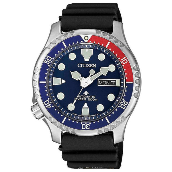 Ανδρικό καταδυτικό ρολόι Citizen Promaster Divers NY0086-16LE με μαύρο καουτσούκ λουράκι, μπλε καντράν 42mm και αυτόματο μηχανισμό Caliber 8203.