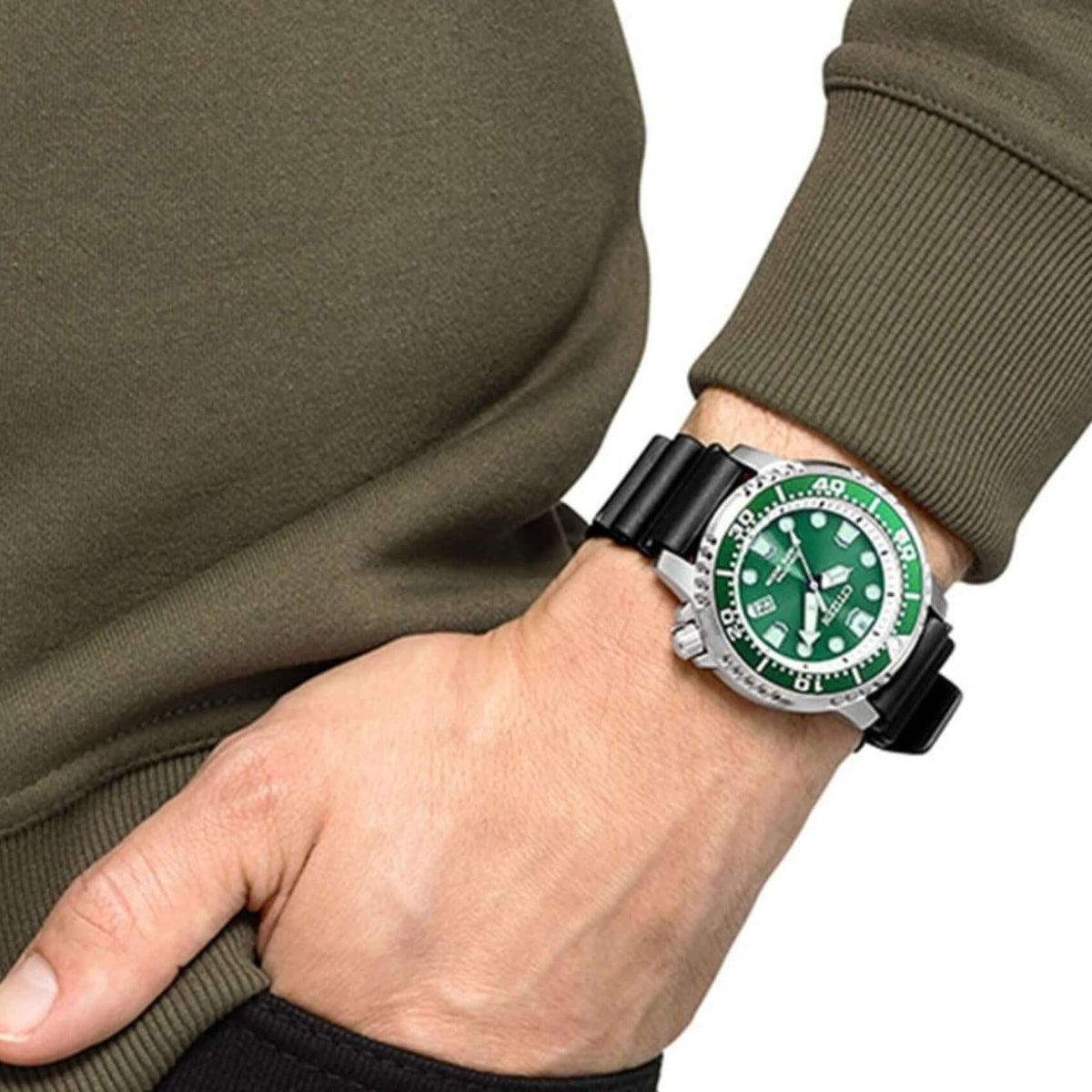 Καταδυτικό Ρολόι Citizen Promaster Eco-Drive BN0158-18X Με Μαύρο Καουτσούκ