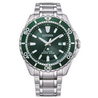 Καταδυτικό Ρολόι Citizen Promaster Eco-Drive BN0199-53X με Ασημί Μπρασελέ & Πράσινο Καντράν