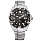 Καταδυτικό Ρολόι Citizen Promaster Eco-Drive Divers BN0261-51E Με Ασημί Μπρασελέ & Μαύρο Καντραν