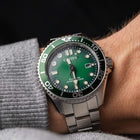 Καταδυτικό Ρολόι Citizen Promaster Eco-Drive Divers BN0269-50W Με Ασημί Μπρασελέ & Πράσινο Καντραν