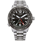 Αυτόματο Ρολόι Citizen Promaster Mechanical GMT NB6046-59E με Ασημί Μπρασελέ