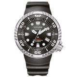 Ανδρικό καταδυτικό ρολόι Citizen Promaster Professional Diver 300 BN1024-01E με μαύρο λουράκι και μαύρο καντράν 46mm.