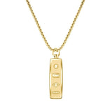 Ανδρικό κολιέ Lacoste 2040537 κατασκευασμένο από ανοξείδωτο ατσάλι σε χρυσό χρώμα, λεπτομέρεια πίσω