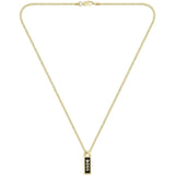 Μαύρη πλευρά του διπλής όψης κρεμαστού στο ανδρικό κολιέ Boss 1580678 σε χρυσό ατσάλι