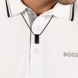 Ανδρικό κολιέ Boss 1580834 φορεμένο από ανοξείδωτο ατσάλι σε μαύρο χρώμα.