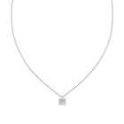 Κολιέ Calvin Klein 35000486 Ατσάλινο Ασημί Με Τετράγωνο Κρεμαστό