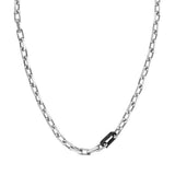 Ανδρικό κολιέ Calvin Klein 35100067 από ανοξείδωτο ατσάλι σε ασημί χρώμα με μαύρο κούμπωμα και αλυσίδα μήκους 65 cm