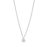 Ανδρικό κολιέ Emporio Armani Eagle Logo EGS3040040 με ατσάλινη αλυσίδα σε ασημί χρώμα και στρογγυλό μενταγιόν με λογότυπο.
