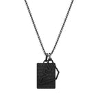 Ανδρικό Κολιέ Emporio Armani Eagle Logo EGS3384001 Ταυτότητα Μαύρο