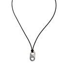 Κολιέ Emporio Armani Eagle Logo  με Μαύρο Δερμάτινο Κορδόνι