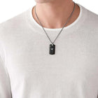 Κολιέ Emporio Armani Essential EGS2781060 Με Μαύρη Ταυτότητα