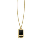 Ανδρικό Κολιέ Guess Life in Tokyo JUMN06097JWYGBKT/U Χρυσό με Μαύρη Ταυτότητα