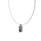 Ανδρικό Κολιέ Guess Racer Tag JUMN04038JWSTBKT/U Ασημί