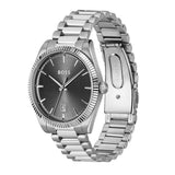 Μαύρο καντράν 40mm του ανδρικού ρολογιού Boss Cheswick 1514310 με ένδειξη ημερομηνίας και ορυκτό κρύσταλλο ειδικής σκλήρυνσης.