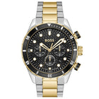 Ανδρικό Ρολόι Boss Chronomatix 1514339 Με Ασημί-Χρυσό Μπρασελέ & Μαύρο Καντράν