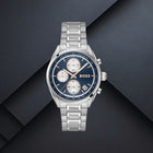 Ανδρικό Ρολόι Boss Grand Prix Touring 1514360 Με Ασημί Μπρασελέ & Μπλε Καντράν