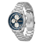 Ανδρικό Ρολόι Boss Grand Prix Touring 1514360 Με Ασημί Μπρασελέ & Μπλε Καντράν